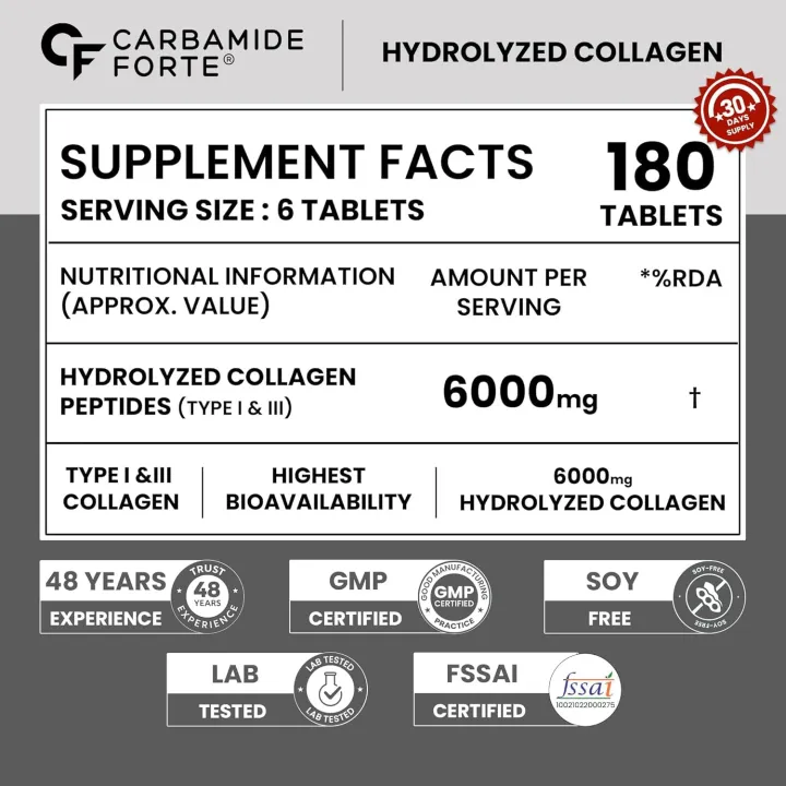 Carbamide%20Forte%20Collagen%20Supplements%20%7C%20Collagen%20tablets%20For%20Women%20&%20Men%20%7C%20Type%20I%20&%20III%20Hydrolyzed%20Peptides%20%7C%20Skin%20Supplementss%20for%20Glowing%20Skin,%20Hair%20&%20Nails%20-%20180%20Tablets%20-%20Image%204