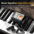 Bluetooth V5.4 Earphone Noise Cancellation Color Screen Touch, White. 