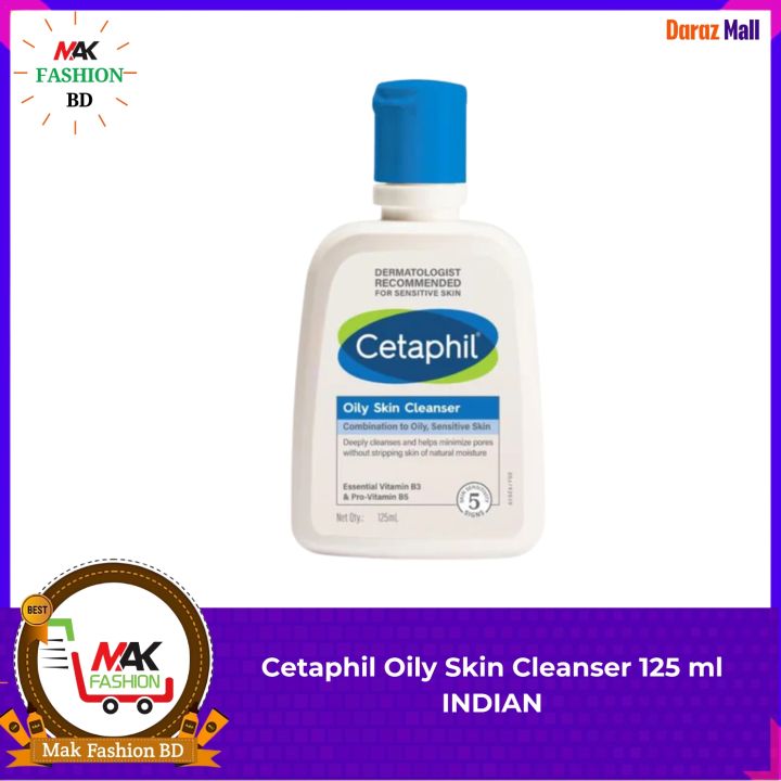 Cetaphil Oily Skin Cleanser Daily Face Wash for Oily Acne prone Skin 125ml