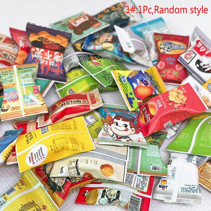 1:12 Dollhouse Food Supermarket Snack Crisps Boxed Bread Drink Model Decor Toy