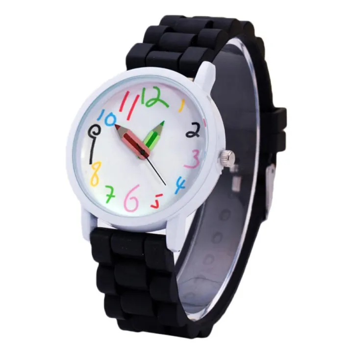 Fashion%20children%20kids%20Arabic%20numerals%20pencil%20analog%20display%20quartz%20wrist%20watch%20-%20Image%202