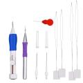 （NEW）Embroidery Stitching Punch Needle Set Embroidery Pen with Plastic Box for Embroidery Threaders DIY Sewing, 3 Sizes. 