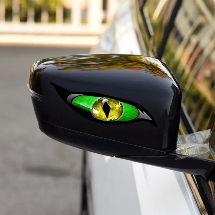 2pcs%20Car%20Sticker%20Evil%20Eye%20pvc%20Zombie%20Sunscreen%20Waterproof%20Decal%20for%20Rearview%20rror%2013cm*5cm%20-%20Image%206