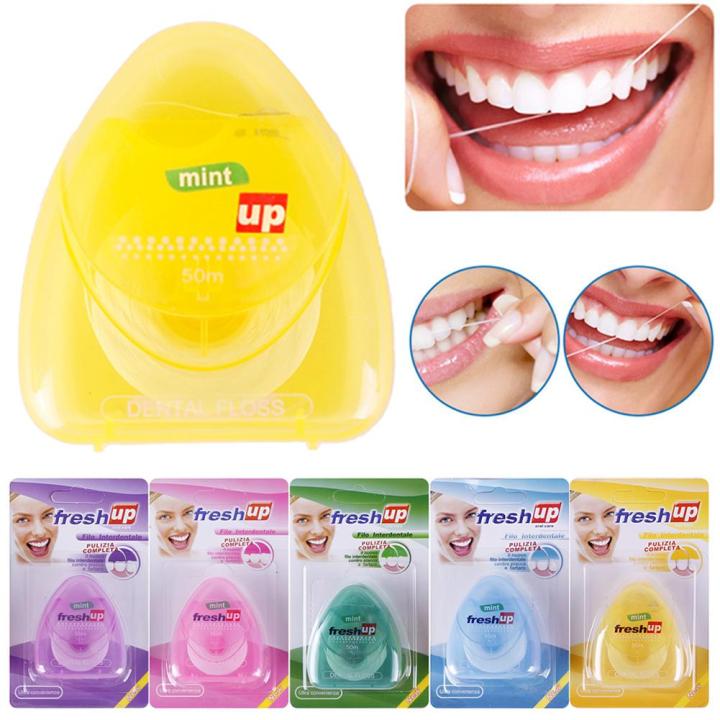 Fresh%20Up%20Oral%20Care%20Dental%20Floss%20Mint%20Flavour%2050%20meter%20(Factory%20Sealed)%20by%20DD%20-%20Image%203