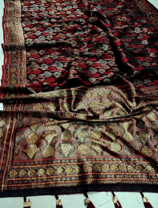অরিজিনাল ইন্ডিয়ান ALAKNANDA SILK শাড়ি ১৪ হাত শাড়ী রানিং ব্লাউজ পিস আছে