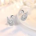 Woman Fashion Jewelry Swan Shape Retro Simple and Exquisite Earrings.