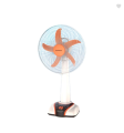 Kennede Rechargeable Half Stand Fan - 16 Inch - White And Orange. 