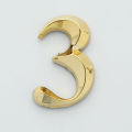1pc Height 5cm Golden Home Sticker Address Door Label Gold Modern House Number. 