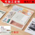 Desktop File Storage Box Stationery A4 Paper Book Stand Table Cosmetics Office Partition Built-in Classification Storage Box Rack. 