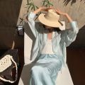 Dream DT ETOLIE Sheer Hemp Tencel Shirt Women's Spring 2024 Top Long Sleeve Loose Sunscreen Shirt. 