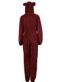 Women's Plush Romper, Winter Pajamas, Long-Sleeve Zipper High Neck Hat Keep Warm Girl’s Clothes. 