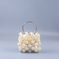 Little Red Book White Pearl Ball Bag Handmade Beaded Ladies Evening Wedding Party Bridal Pearl Handbag.