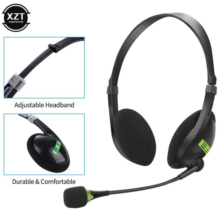 3.5mm%20Noise%20Cancelling%20Wired%20Headphones%20Adjustable%20Earphones%20Business%20Headset%20With%20Microphone%20For%20PC%20/Laptop/Computer%20-%20Image%203