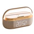 JAEEE Digital Alarm Clock Radio with Bluetooth Speaker,15W Wireless Charger, Dual Wireless Speaker,Adjustable Loud Alarm Sound.