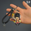 Action One Piece Keychain 3D PVC Luffy Zoro Sanji Figure Model Toys Bag Pendant One Piec Anime Figure Key Finder For Fans.