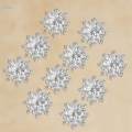 10Pcs Crystal Flower Button DIY Accessories Scrapbook Rhinestone Flatback Embellishment Hair. 