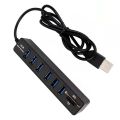 USB 2.0 Hub 6 Port Hub Multi Splitter Port 100cm Long cable Multiple Expanderfor Computer Laptop PC USB Adapter Accessories. 