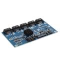 Controller Card Motherboard Sata Expansion Card 1 To 5 Port Sata3.0 6Gbps Multiplier Sata Port Riser Card Adapter For Computer. 