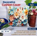 Cushion Cover Full washable with Color Guarantee 100% cotton fabric and zipper facility Standard 16"X 16" size 1pcs Blue, Cream, White, Red, Brown. 