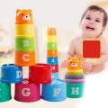 Folding Stack Cup Tower Baby problem solving Early Educational Toy 10Pcs. 