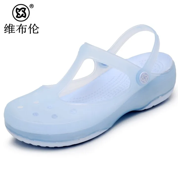 Veblen%20Cave%20Shoes%20Women's%20Summer%20Slippers%20Non-slip%20Soft%20Sole%20Beach%20Jelly%20Solid%20Color%20Toe%20Sandals%20-%20Image%206