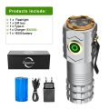 High Quality 3 Core Powerful Mini LED Flashlight Rechargeable Super Bright Torch Waterproof With Magnet For Hiking Camping.