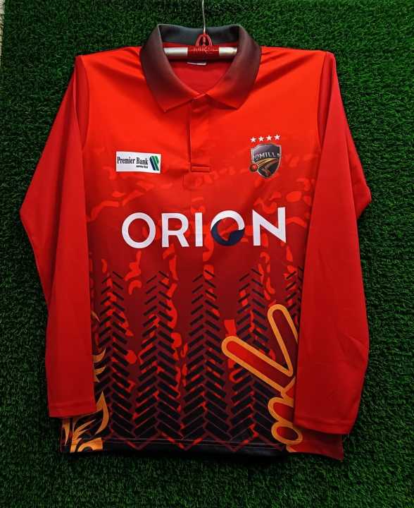 Cumilla Victorians Jersey - Full Sleeve Collar BPL Jersey - Cricket Jersey