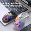 Attack Shark X2 Pro Wireless Bluetooth Mouse 2.4G TYPE C Desktop Cool Transparent RGB Mouse With Magnetic Charging Stand For PC.