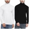 Women's Black High Neck Sweater for Winter Fashion. 