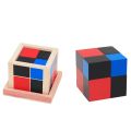 Educational Kid Montessori Early Learning Algebra Mathematics Binomial Cube Set Wooden Toy. 