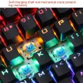 FVQ609 RGB Color True Mechanical Keyboard Gaming Rainbow Glowing 104 Keys Laptop Computer Notebook USB Wired Keyboard-Mouse Set. 