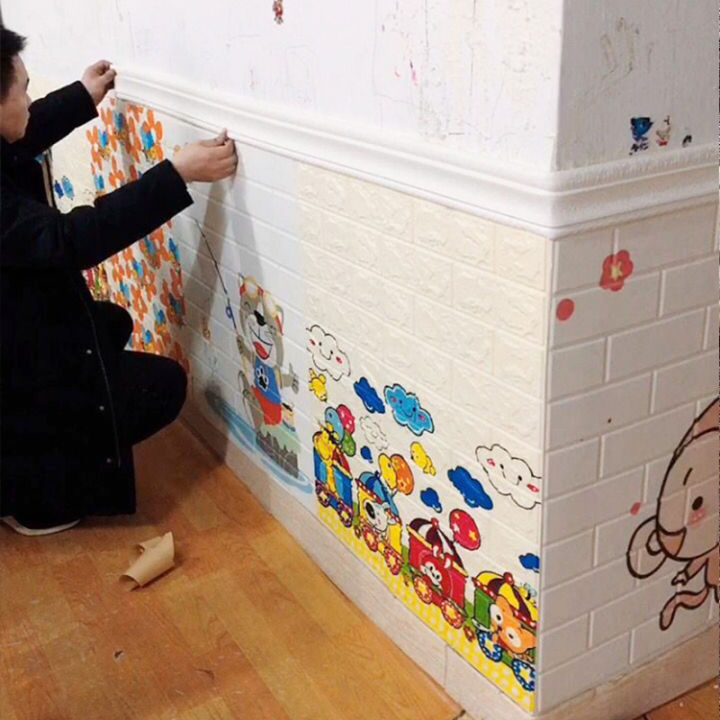 2.3M%203D%20Foam%20Wall%20Pasted%20Self-adhesive%20Waterproof%20Waist%20Line%20Skirting%20Wall%20Pasted%20Living%20Room%20Background%20Wall%20Decoration%20-%20Image%204