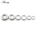 Alisouy 1PC 316L Surgical Stainless Steel Circular Barbells full size Round Lip Ring Eyebrow Nose Studs Body Piercing Jewelry. 