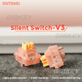 Outemu Silent Switch Peach V3 Switch Mute Lemon Switches Hot swap Quiet Mechanical Keyboard Linear Tactile 5Pin Pre Lubed POM.