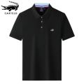 CARTELO Summer New Men's Lapel Polo Shirt Cotton Embroidered Short Sleeve Casual Business Fashion Slim Fit Polo Shirt for Men. 