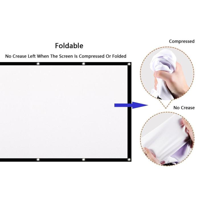 72%20%20Inch%20Projection%20Screen-16:9%20HD%20Portable%20Projector%20Movie%20Screen%20Foldable%20Anti-crease%20Wall%20Mounted%20With%20Hooks%20For%20Home%20Theater%20Support%20Double%20Sided%20Projection%20-%20Image%204