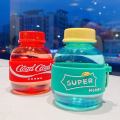 Mini Plastic Water Bottles Cute Kid Soda Water Bottle With Portable Rope Steel Student Girls Aerated Drink Bottles - Water Bottle. 