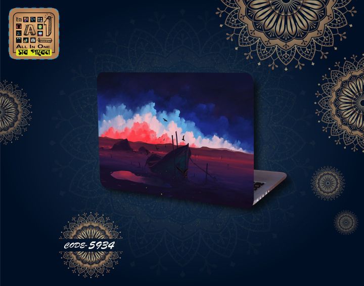 Anime Girls Amoled Dark Cute Smile Design Laptop Sticker | Daraz.com.bd