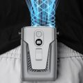 USB Waist Neck Fan Clip-on 3.7V/1.2A Air Cooling Fan Bladeless 12000mAh Power Bank 3-gear Wind Mute for Outdoor Work. 