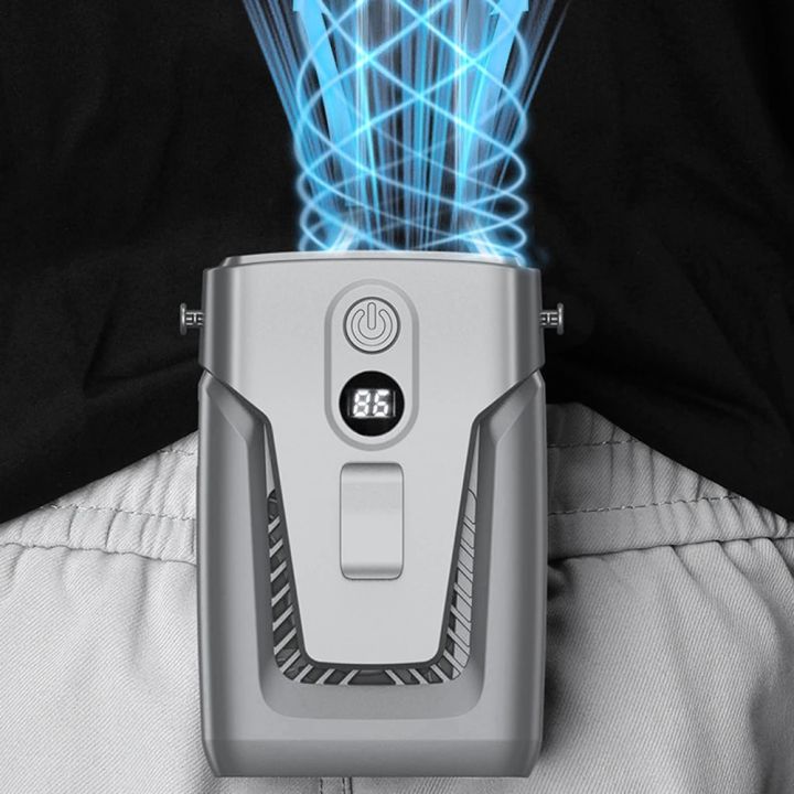 USB%20Waist%20Neck%20Fan%20Clip-on%203.7V/1.2A%20Air%20Cooling%20Fan%20Bladeless%2012000mAh%20Power%20Bank%203-gear%20Wind%20Mute%20for%20Outdoor%20Work%20-%20Image%202