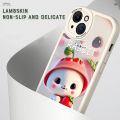 UCUC for iPhone 12 Mini Back Cover Red Hat Strawberry Bunny Leather Phone Case Ultra Thin Soft Drop Protection Case.