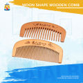 Moon shape wooden Hair Brush/Comb/Chiruni.