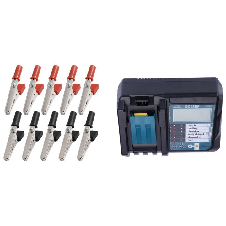 10A%20Handle%20Electrical%20Crocodile%20Alligator%20Clips%20&%2014.4V%2018V%20Li-Ion%20Charger%20for%20Makita%20Dc18Rf%20(Us%20Plug)%20-%20Image%202