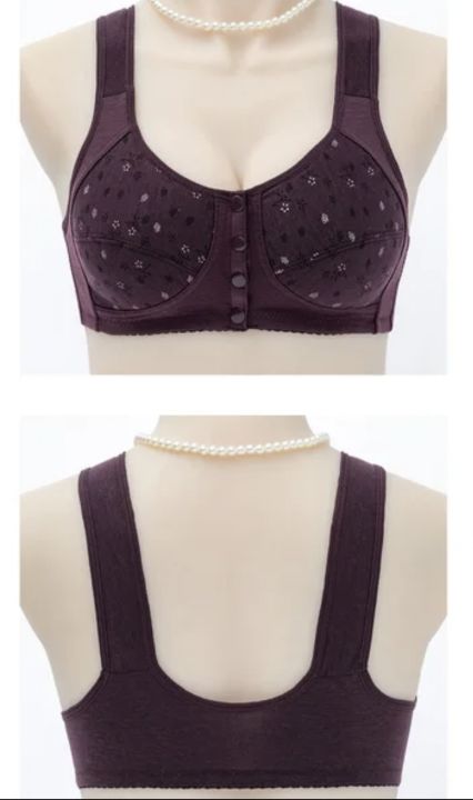 Imported Printed Front Button Soft Cotton Maternity Bra For New Born Baby Feeding(two Piece)