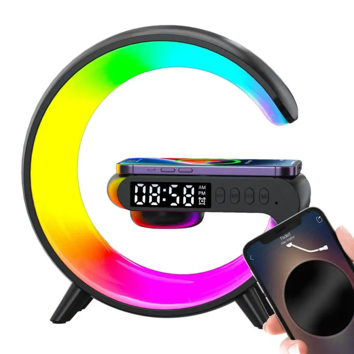 Wireless%20Charging%20Light%20Up%20Speaker%20G%20Shape%20LED%20Wireless%20Table%20Speaker%20Color%20Changing%20Alarm%20Clock%20Charger%20Stand%20Bedside%20Light%20(Charging%20only%20For%20Iphone)%20-%20Image%202
