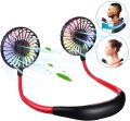 4th Generation 2000MAH Rechargeable neck Fan with light // Kitchen Fan // Sports Fan. 