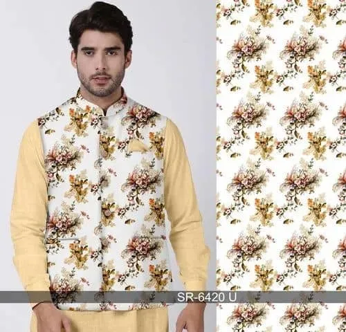 Premium%20Floral%20Print%20Silk%20Waistcoat%20(Koti)%20-%20Image%202