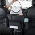 1 PCS Car Storage Pocket Between Seats with Cup Holder Car Tissue Holder Multipurpose Black. 