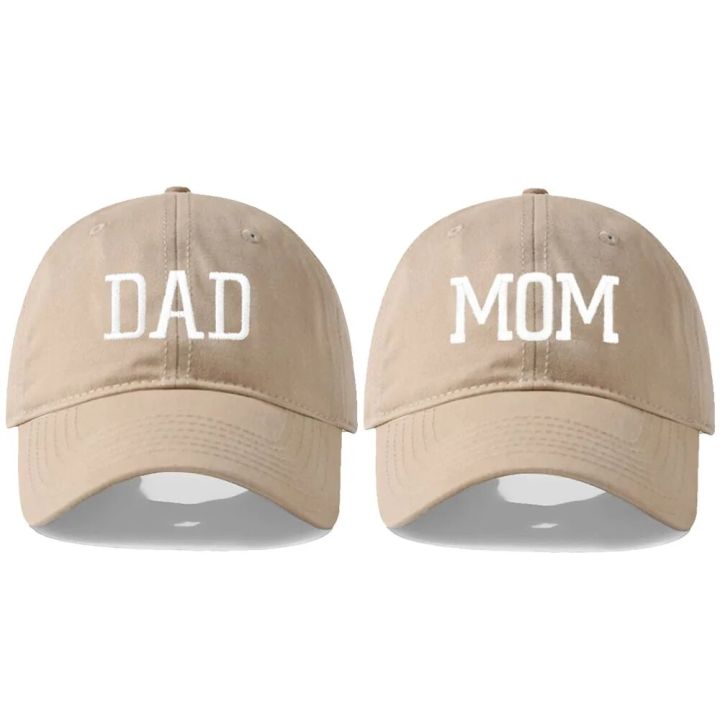 DAD MOM Embroidery Pure Cotton Baseball Cap Fashion Women Men Hat Sport Visors Snapback Cap Sun Hat Breathable Outdoor Caps