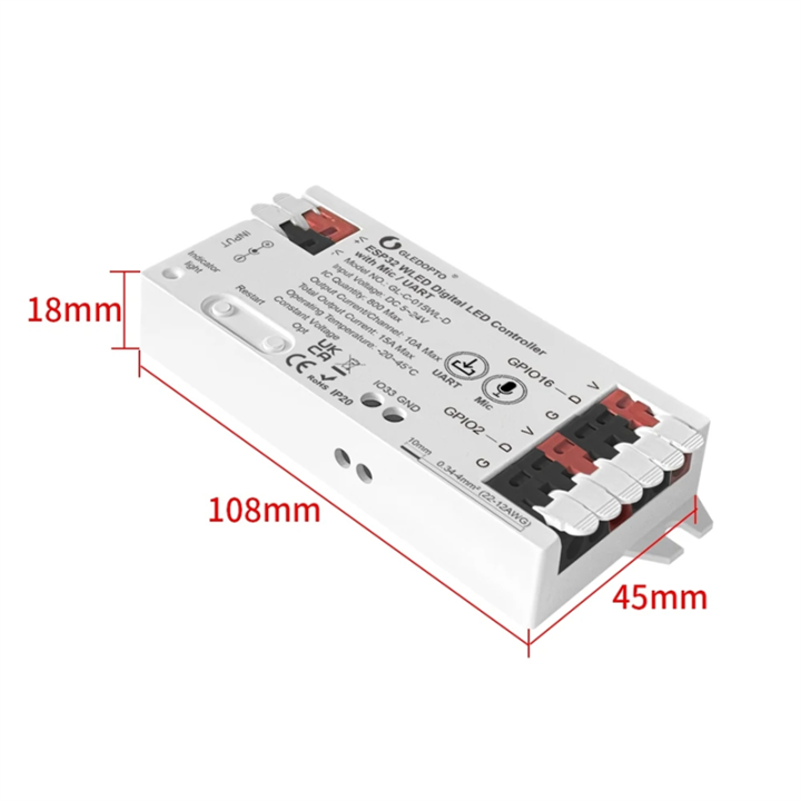 ESP32%20WLED%20LED%20Light%20Strip%20Controller%20Mic%20UART%20Download%20Dynamic%20RGB%20DIY%20WiFi%20WS2811%20WS2812%20SK6812%20Black%20-%20Image%202